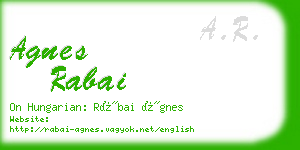 agnes rabai business card